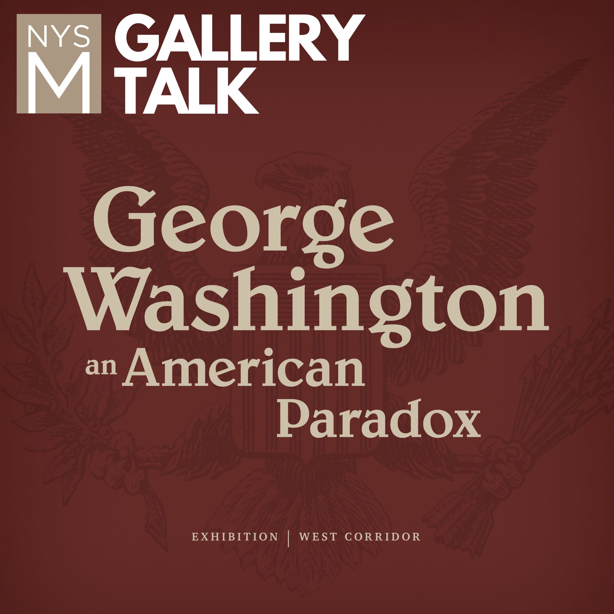 Title graphic over maroon background of American Eagle seal