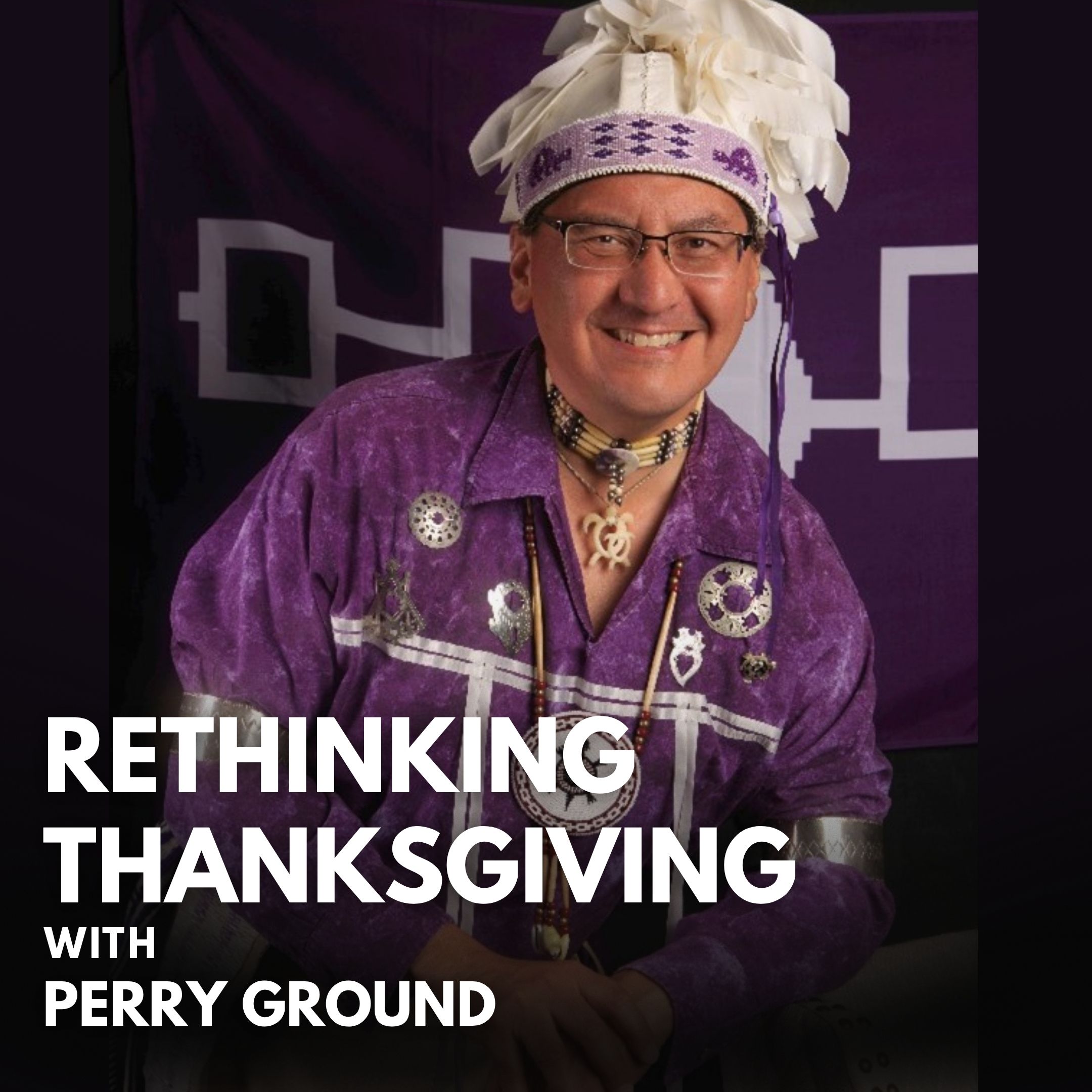 title text over portrait of story teller Perry Ground