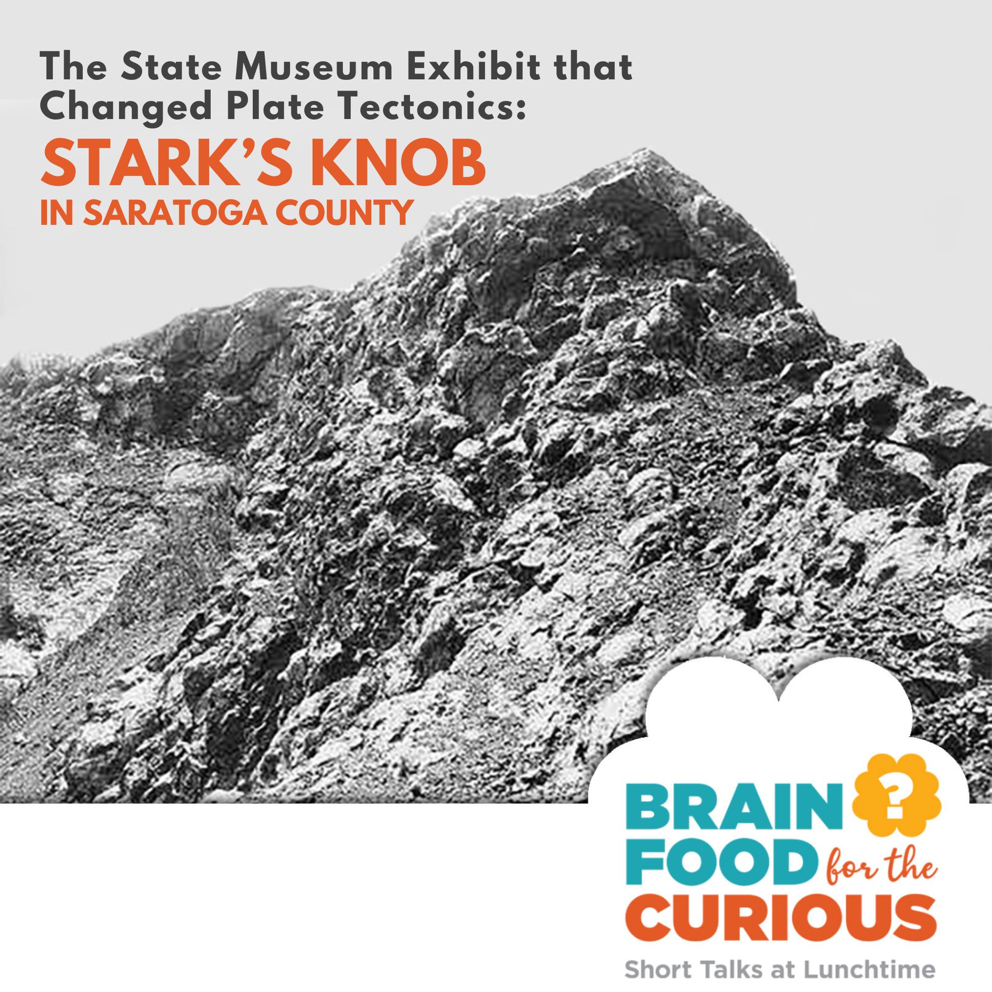 black and white photo of stark's knob