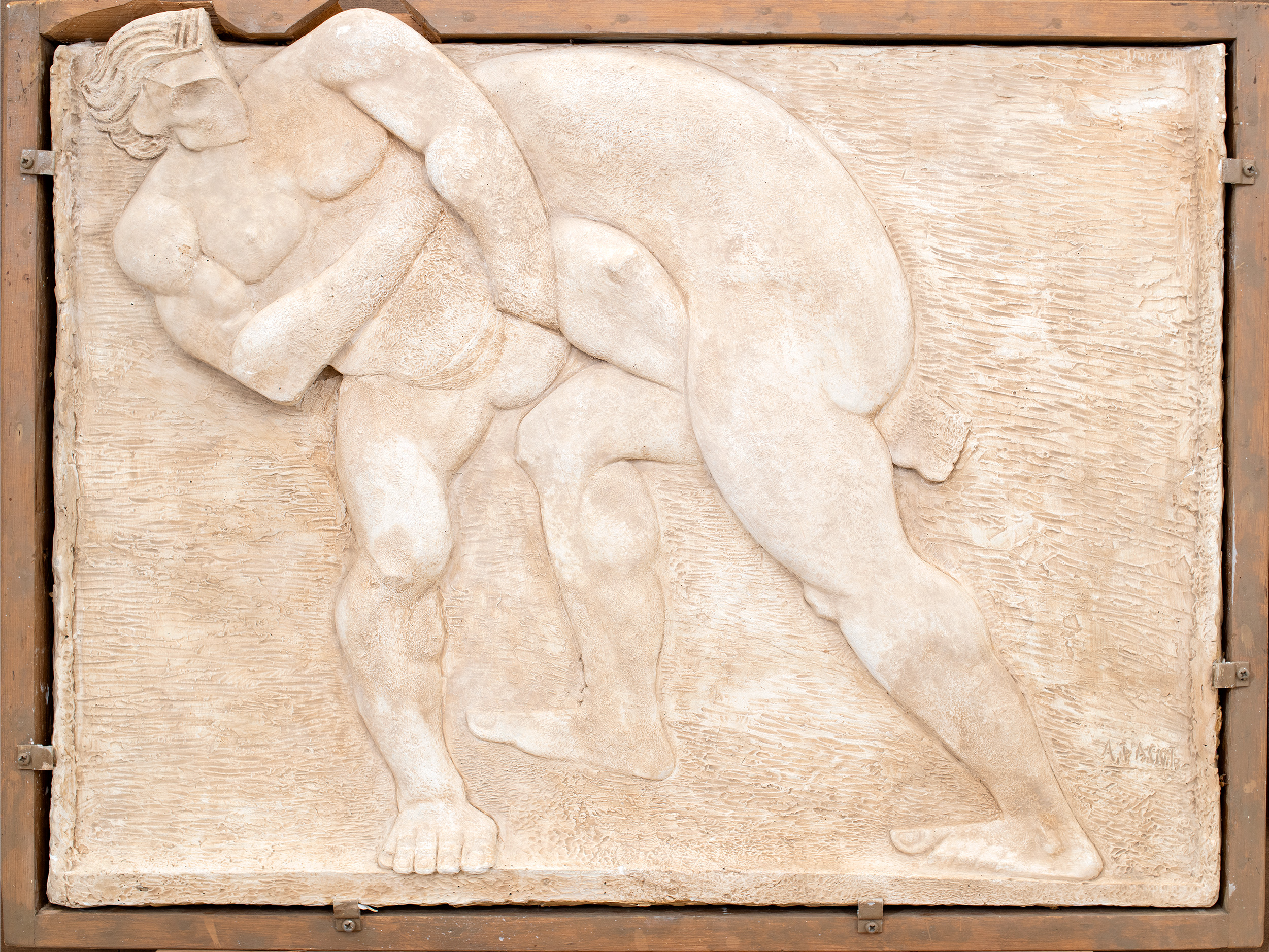 [Wrestlers] by Alfeo Faggi, c. 1940