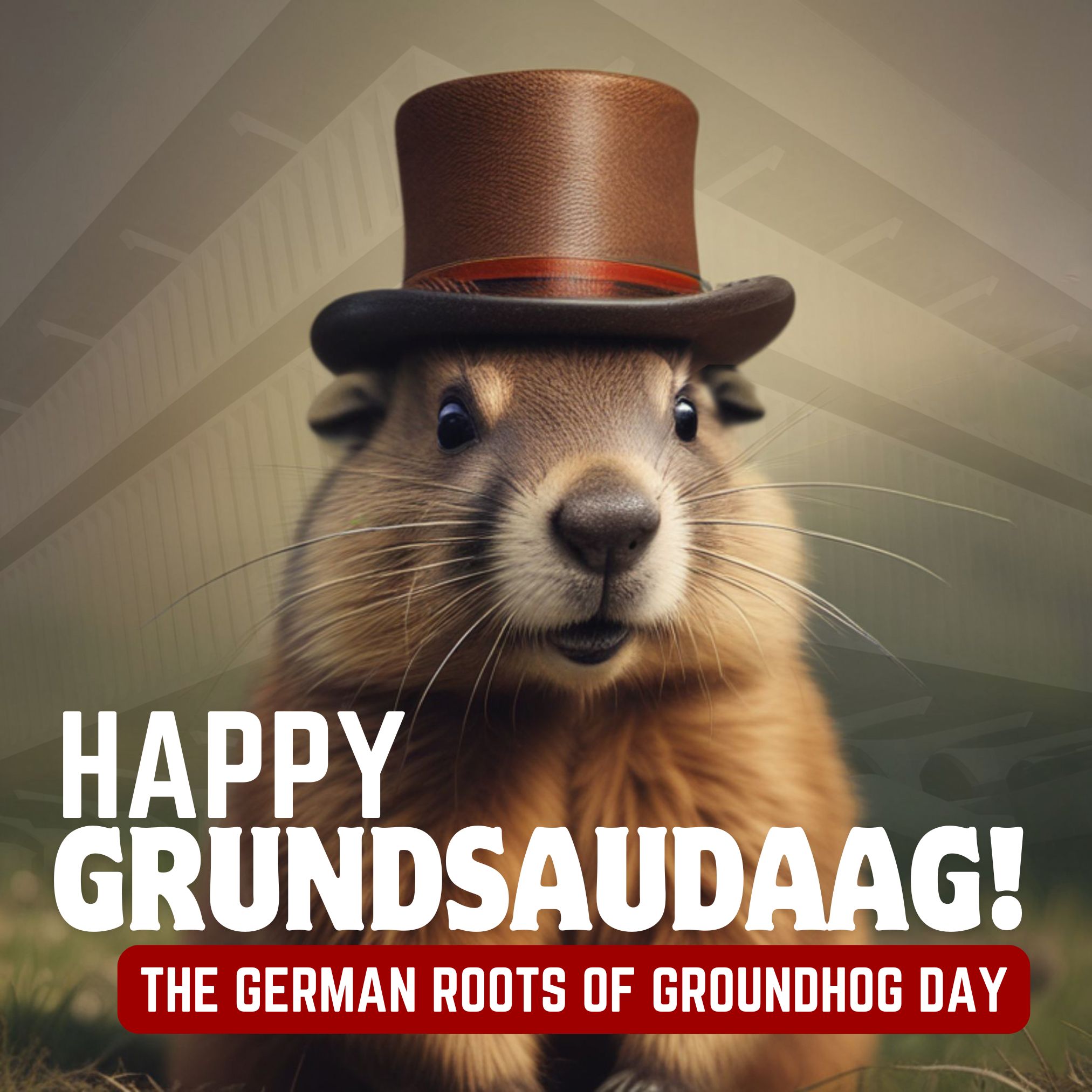 groundhog wearing a top hat