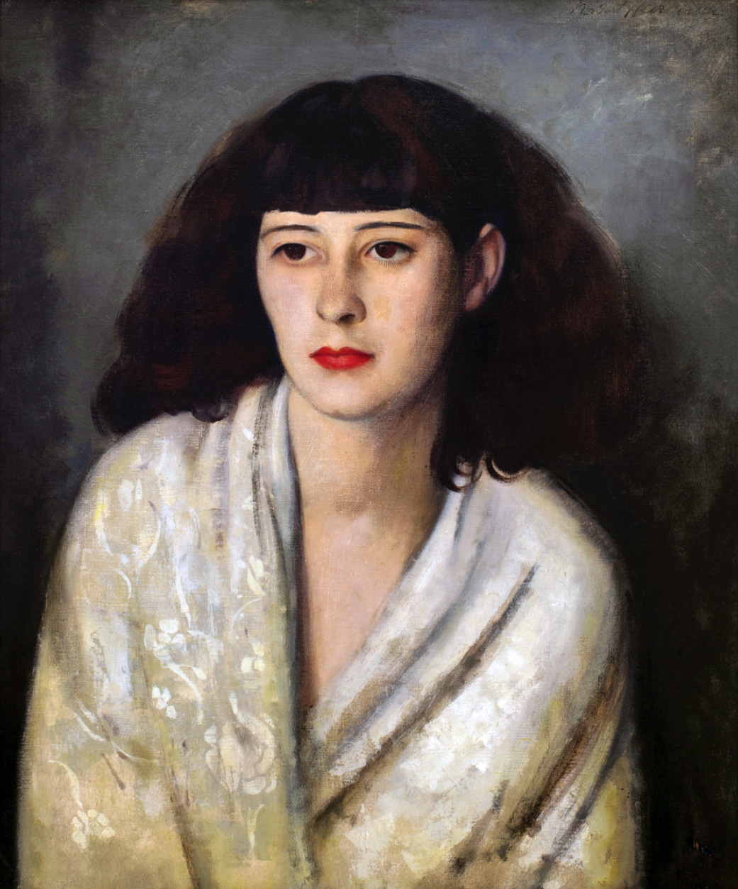 Lady with Red Lips by Norbert Herman