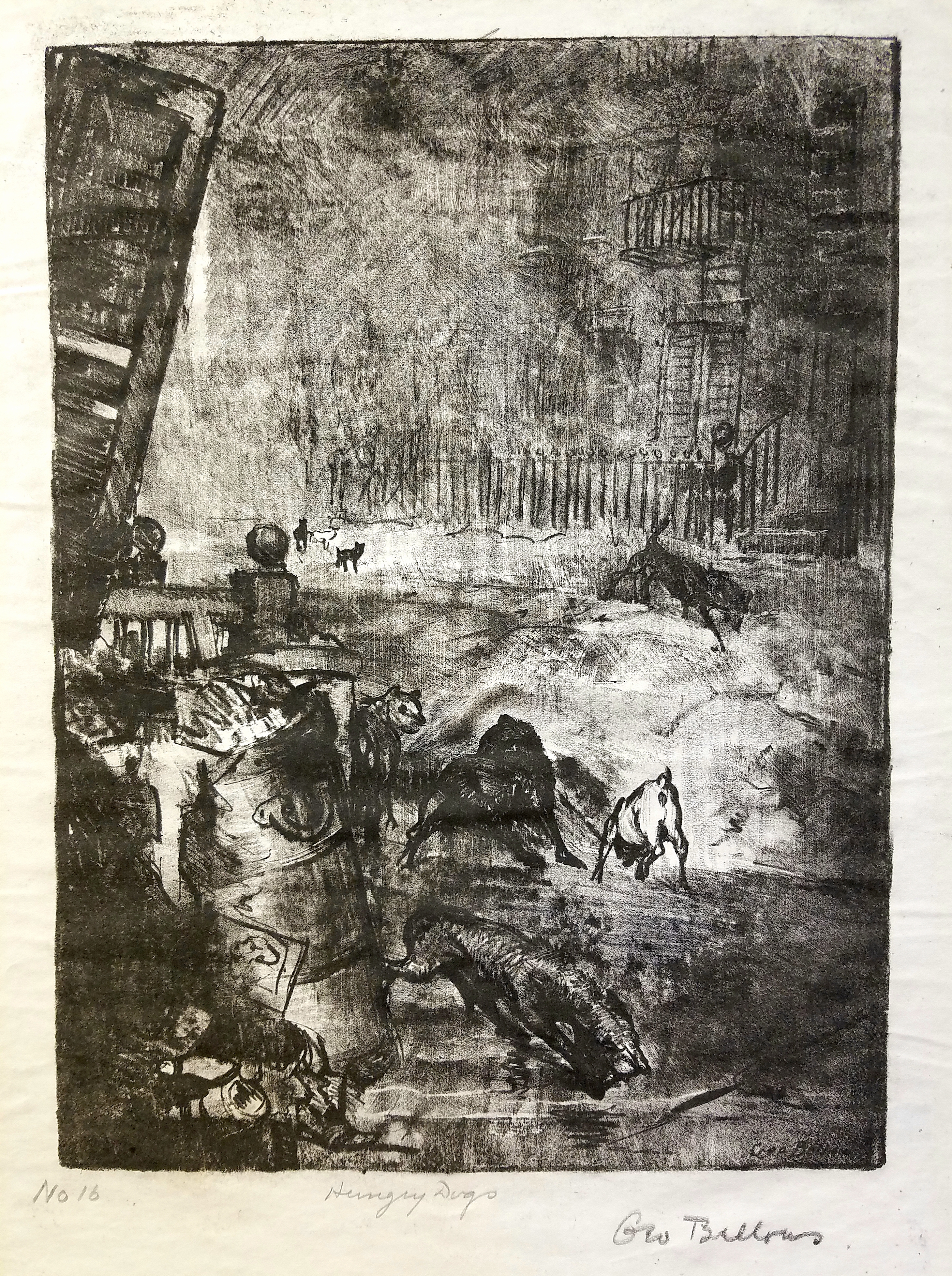 Hungry Dogs by George Bellows, 1916