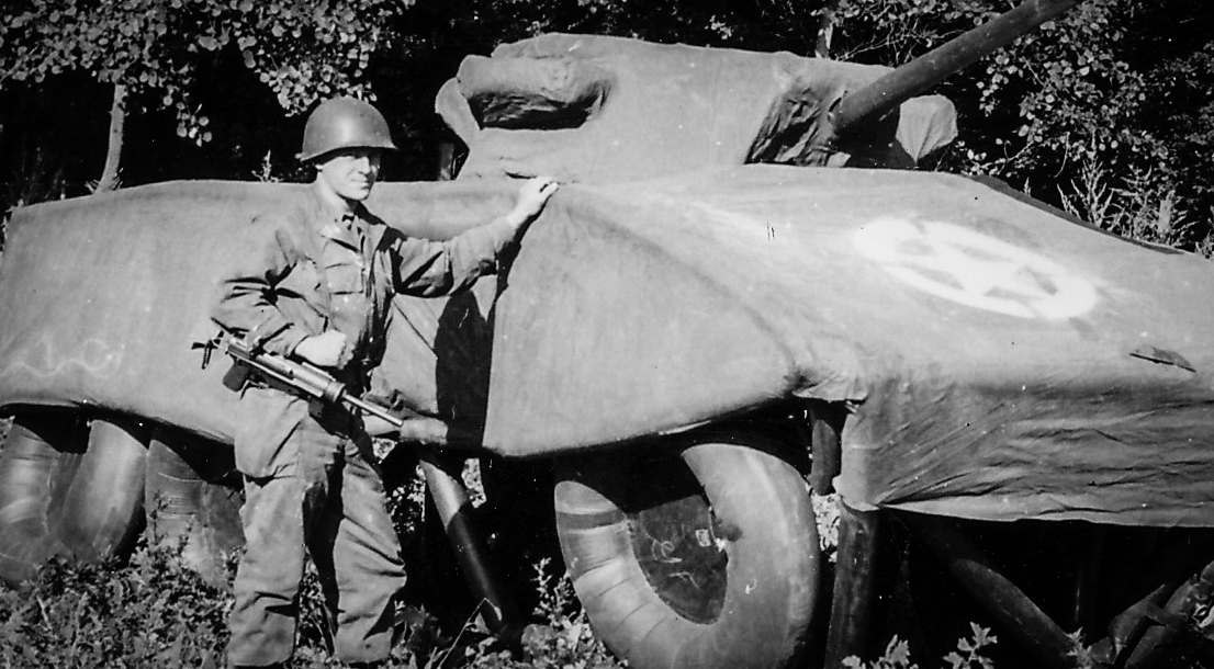 Dummy M8 Greyhound armored car, Courtesy: National Archives