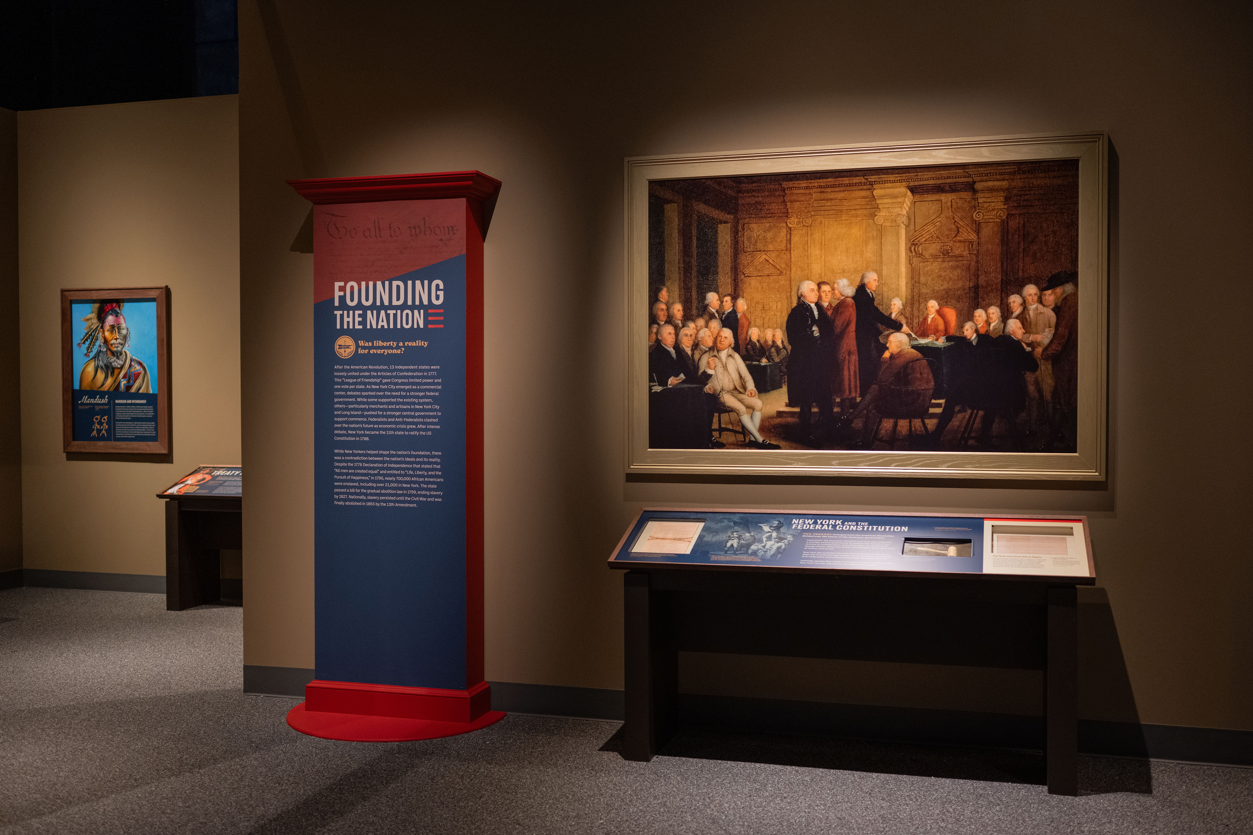 Gallery View of Founding the Nation section of Revolutionary New York