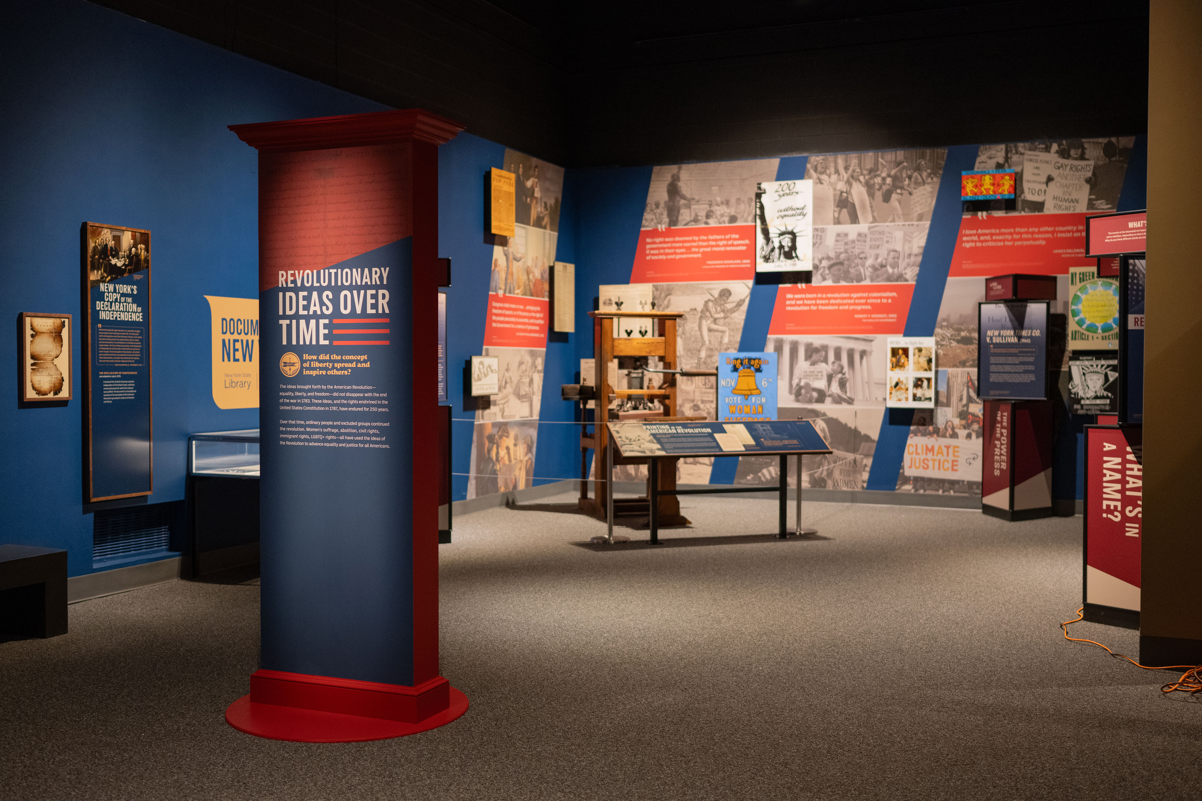 Gallery View of Revolutionary Ideas Over Time section of Revolutionary New York