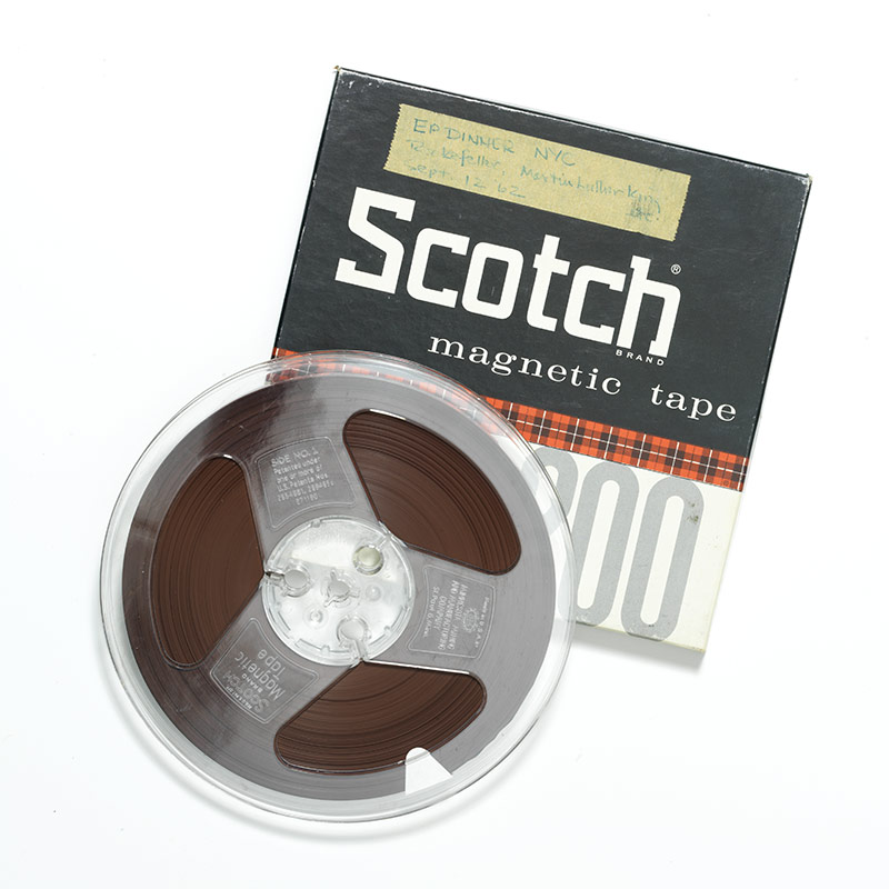 Tape Reel containing the audio recording