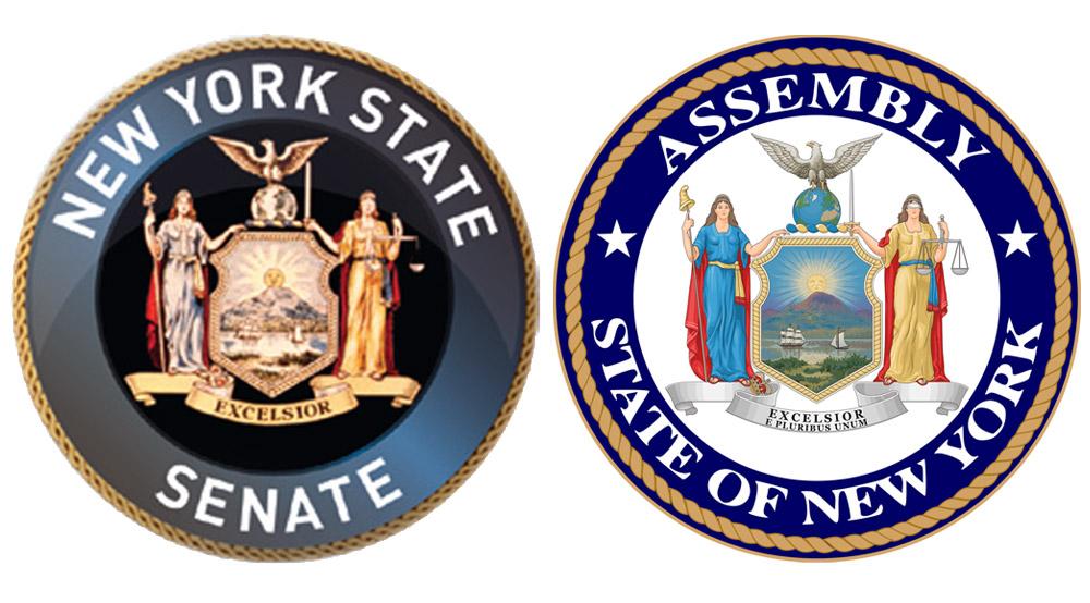 NYS Senate Seal and NYS Assembly Steal