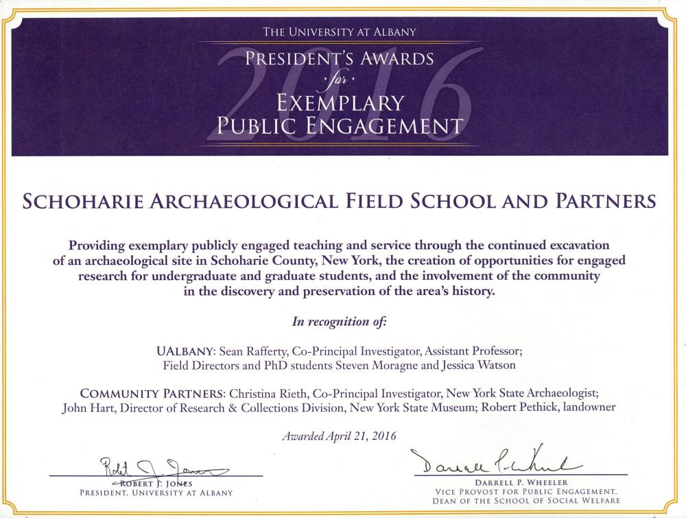 University at Albany Presidential Award