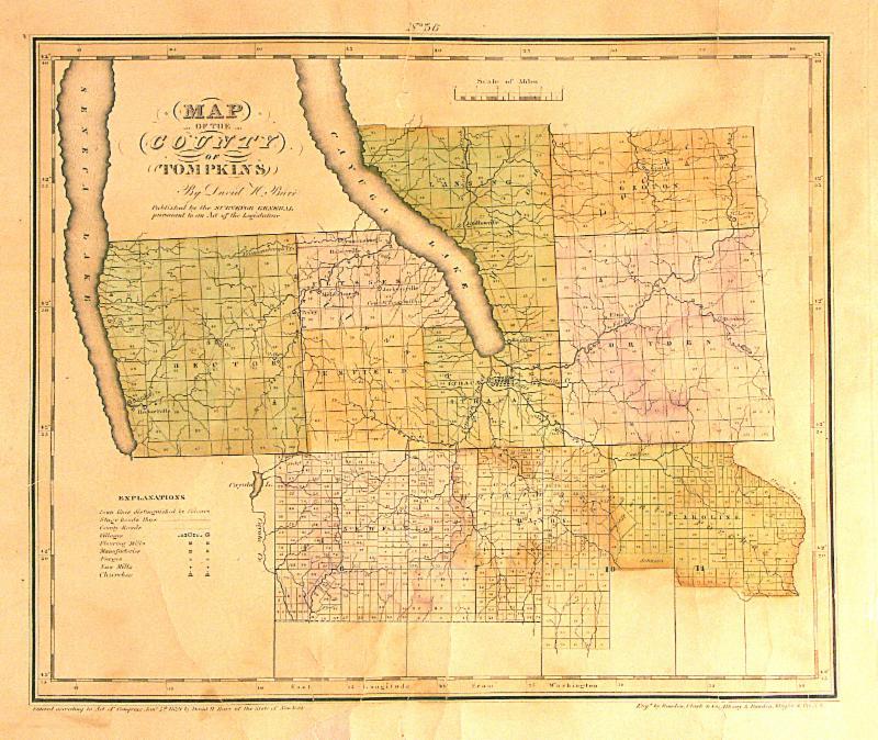 David Burr Map of Tompkins County