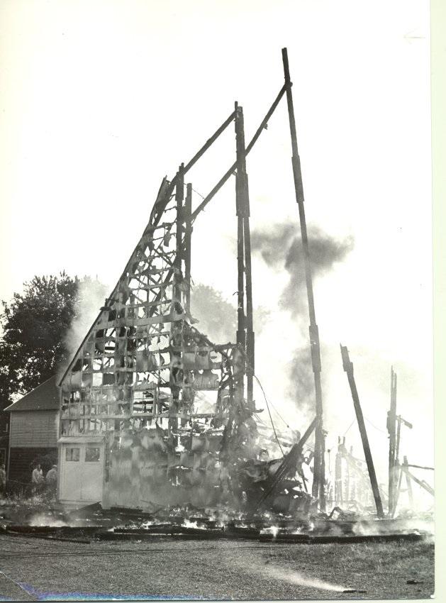 Photograph of the Clinton Arena Fire