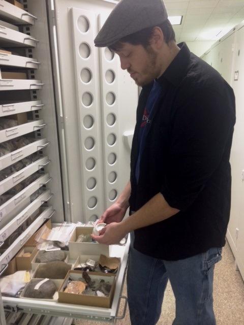 Man in collection area