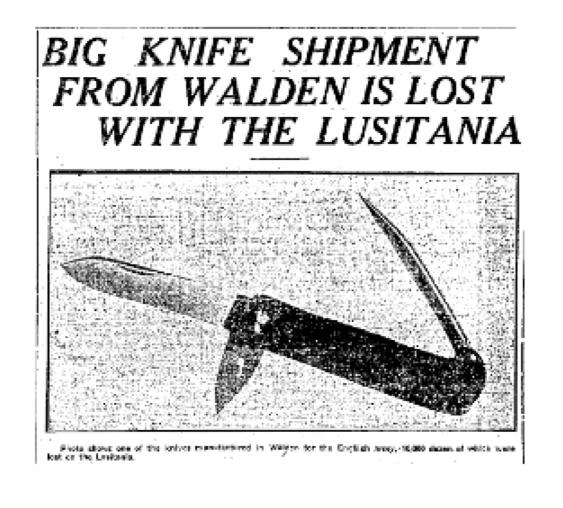 Knives from Walden lost in the Lusitania
