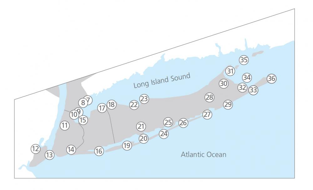 Map of Long Island Sound & New York's Atlantic Coast