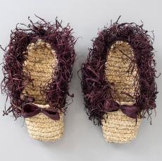 Cornhusk moccasins by Angela Doxtater, Six Nations Mohawk