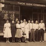 Lee Family in front of Tuck High, c. 1947