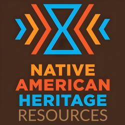 Abstract Arrow Designs over text: Native American Heritage Resources