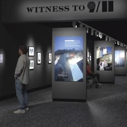 Simulated gallery view of the Witness to 9/11 exhibit