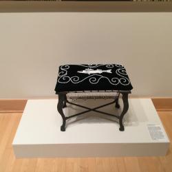 The Treaty Stool by Karen Ann Hoffman on view at the Dorsky Museum