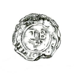 Button found with Courtland Street Burial #12 (drawing by Lexi DeCarlo)