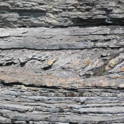 close up layers of rock 