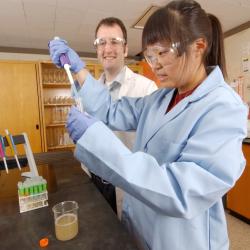 Intern in the bio lab