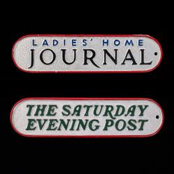 Double-sided weight for The Saturday Evening Post and Ladies' Home Journal