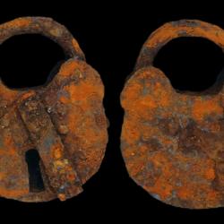 Padlock (front and back) from Fort Slongo 
