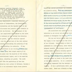 Martin Luther King Jr. 1962 Typewritten Speech, edits by Enoch Squire, pages 3-4