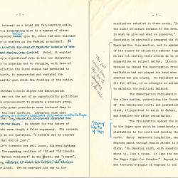 Martin Luther King Jr. 1962 Typewritten Speech, edits by Enoch Squire, pages 7-8