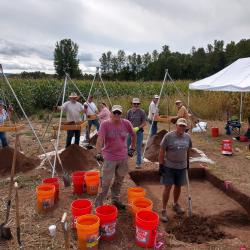 NYSM archaeological excavations at the OPS Site, September 2018