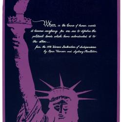 "Women's Declaration of Independence,” poster, c. 1977