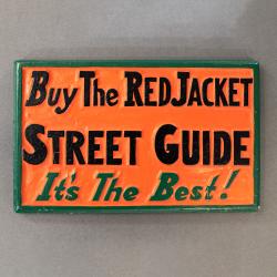 The Red Jacket Street Guide newspaper weight, 1920s