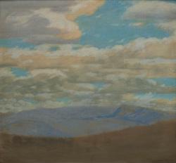 Valley and Sky (Tonalist Mountains) by Bolton Brown, 1904