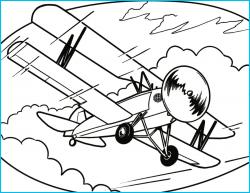 NYSM Coloring Page - Biplane (thumbnail)