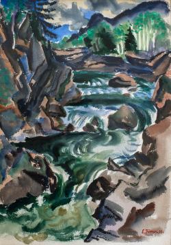 Mountain Stream by Ernest Fiene, 1938