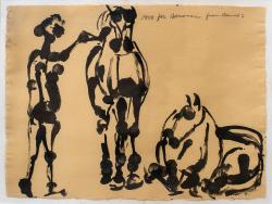 Horses and Figure (Don Quixote) by David Smith, 1954