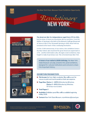 New York State Museum Panel Exhibition Opportunity: Revolutionary New York