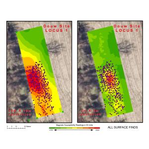 Controlled surface artifact collection combined with magnetic susceptibility yields tantalizing results