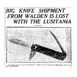 Knives from Walden, the Sinking of the Lusitania, and more from the Office of the Orange County Historian 