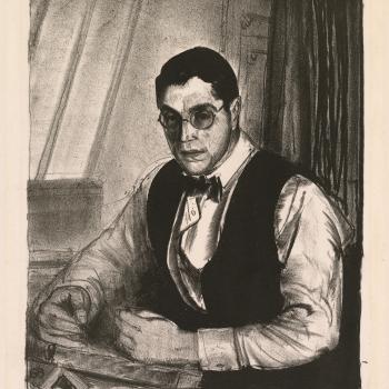 Eugene Speicher Drawing on a Stone by George Bellows, 1921