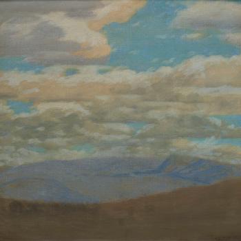 Valley and Sky (Tonalist Mountains) by Bolton Brown, 1904
