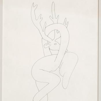 Figure with Deer by Mary Frank, 1962