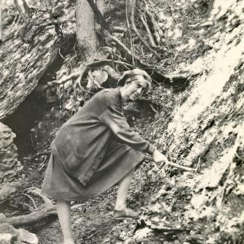 Winifred Goldring, with hammer, 1929