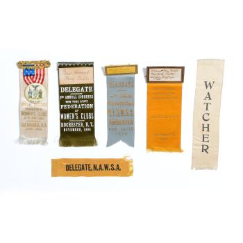 Group of Harriet May Mills personal ribbons, 1898–1917