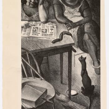 Cat and Table by John McClellan, 1939
