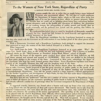 New York State Women’s Democratic News, July 1925