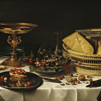 Painting: "Still Life with Fruit" by Pieter Claesz (1644)