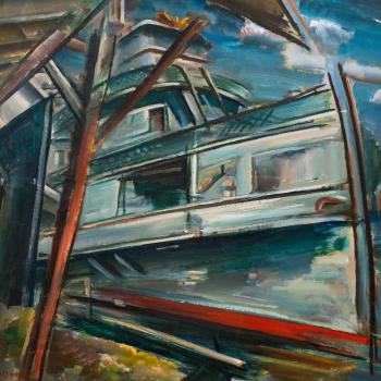 River Boat No. 2, Hudson River by Charles Rosen, 1939
