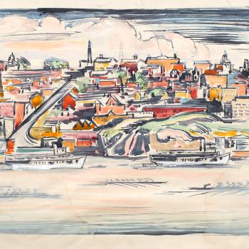 WPA Mural Study for Poughkeepsie Post Office by Charles Rosen, c. 1936